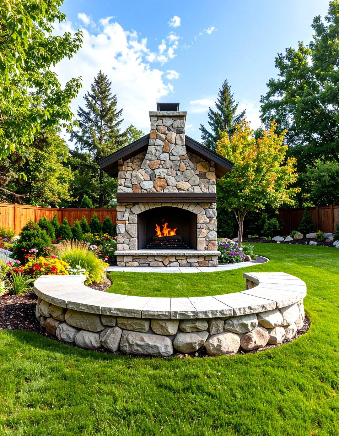 Board Formed Concrete Patio Fireplace - 30 patio fireplace ideas