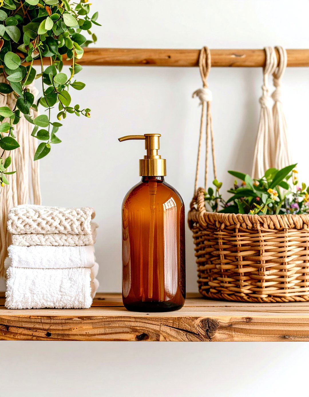 Bohemian Amber Glass Dispenser - 30 liquid laundry detergent dispenser ideas