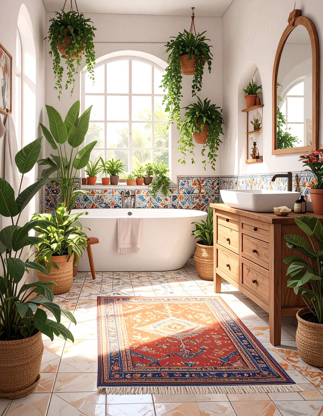 Bohemian Bathroom Oasis - 30 bathroom ideas decor