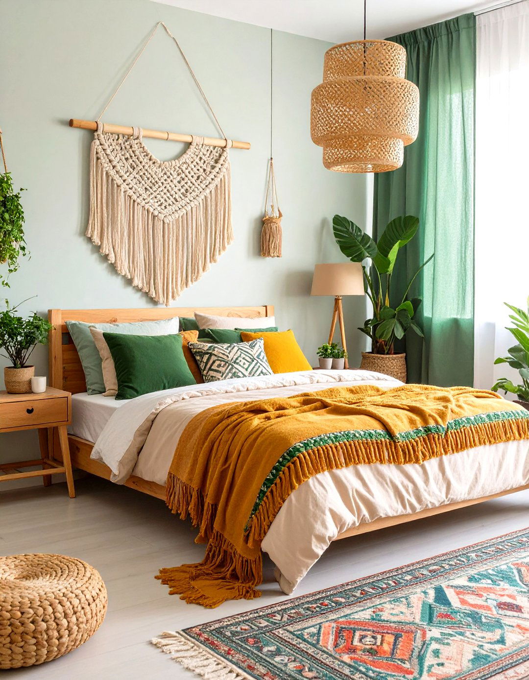 Bohemian Bedroom with Natural Textures - 30 room interior design bedroom ideas