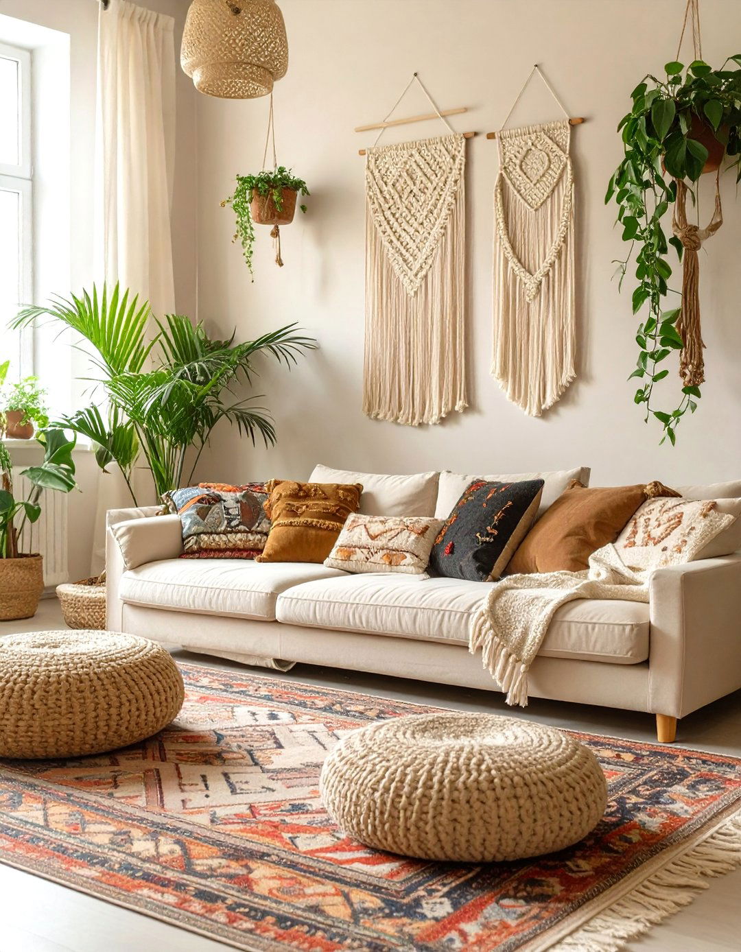 Bohemian Beige Living Room - 30 beige living room ideas