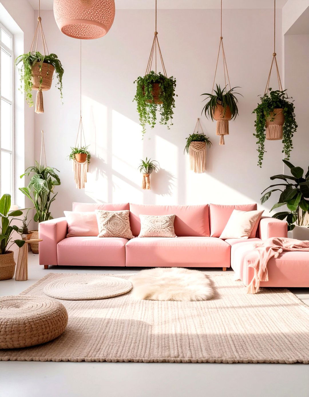 Bohemian Blush Living Room - 30 cute living room ideas
