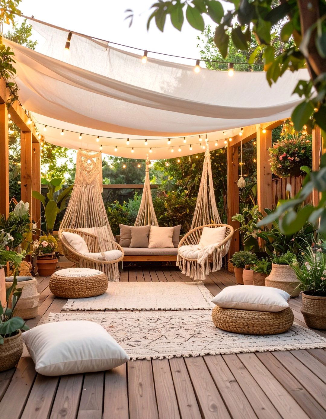 Bohemian Chic Fabric Canopy Roof - 30 deck roof ideas