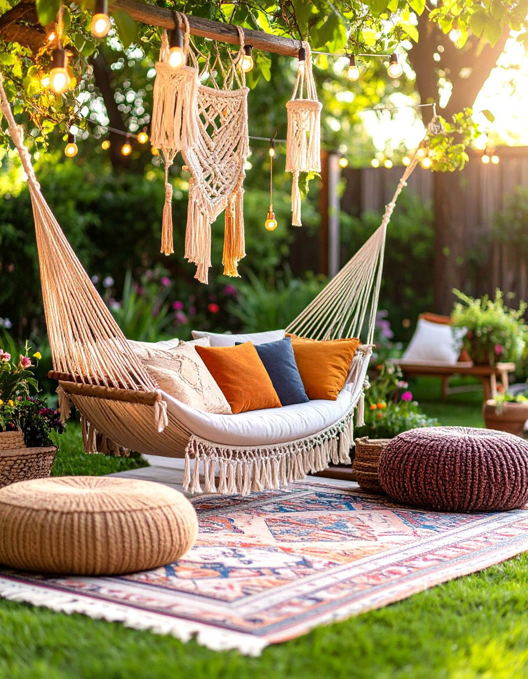 Bohemian Chic Garden Retreat - 30 garden decoration ideas