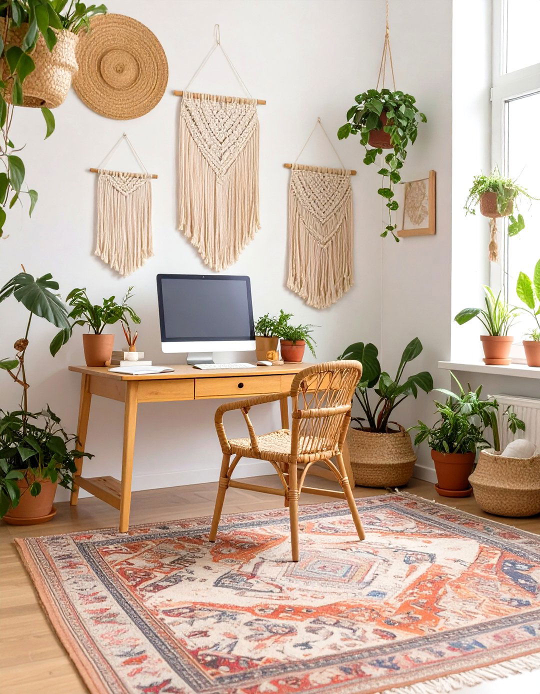 Bohemian Chic Home Office - 30 home office decorating ideas