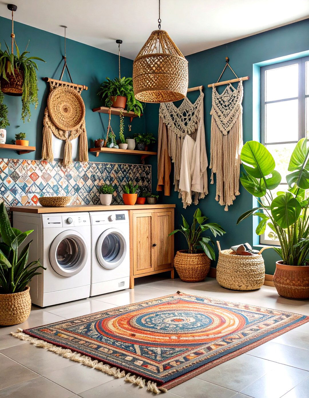 Bohemian Chic Laundry Room Oasis - 30 laundry room design tool ideas