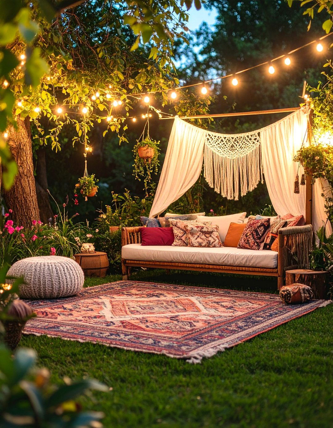 Bohemian Chic Lounge Area - 30 backyard design software ideas