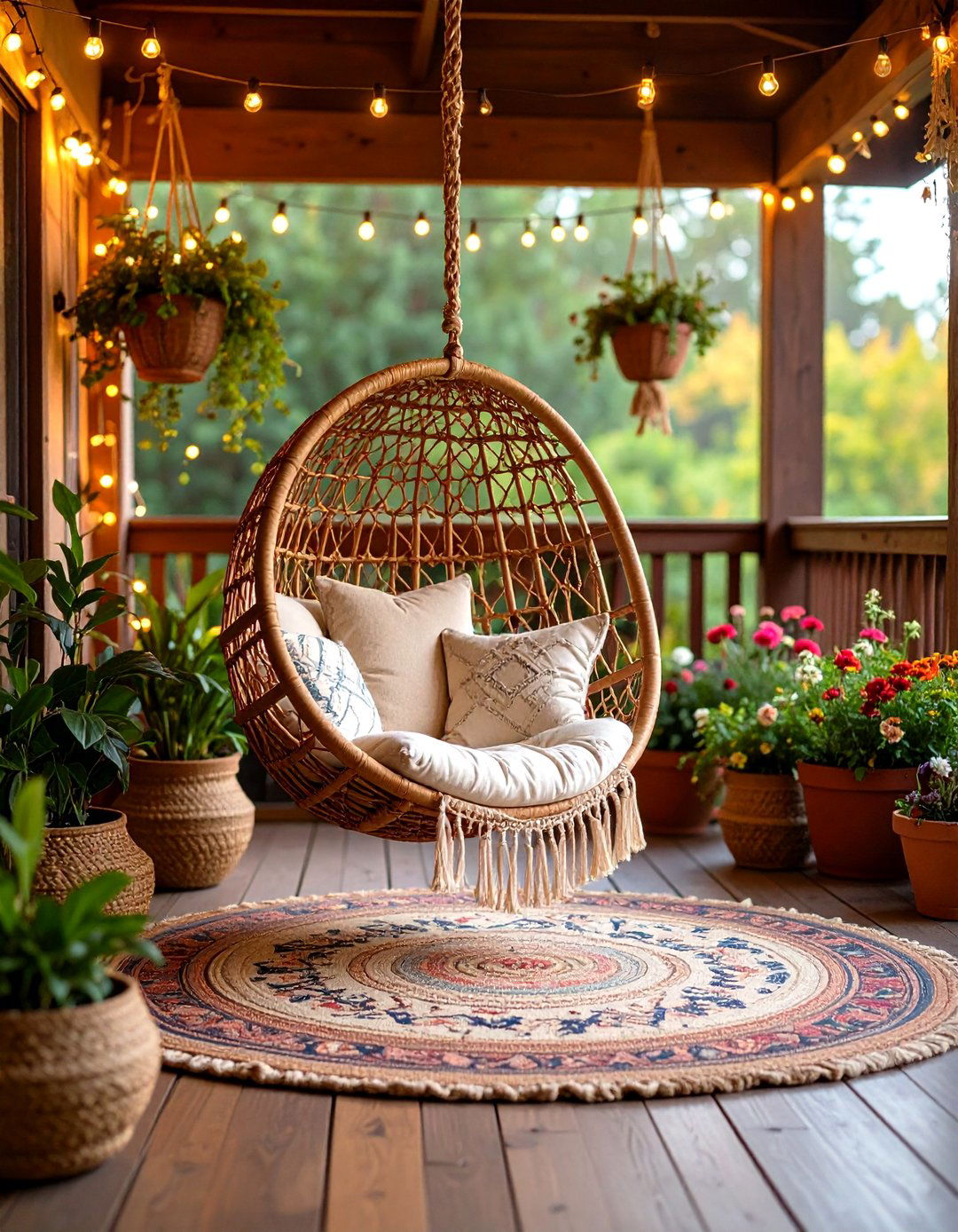 Bohemian Chic Lounge Porch - 30 enclosed porch ideas