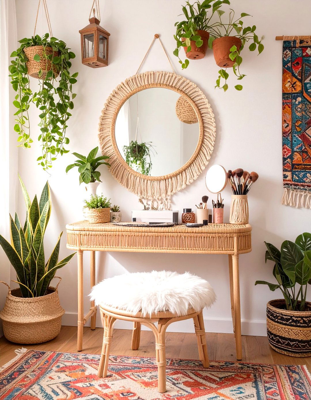 Bohemian Chic Makeup Vanity - 30 makeup vanity ideas