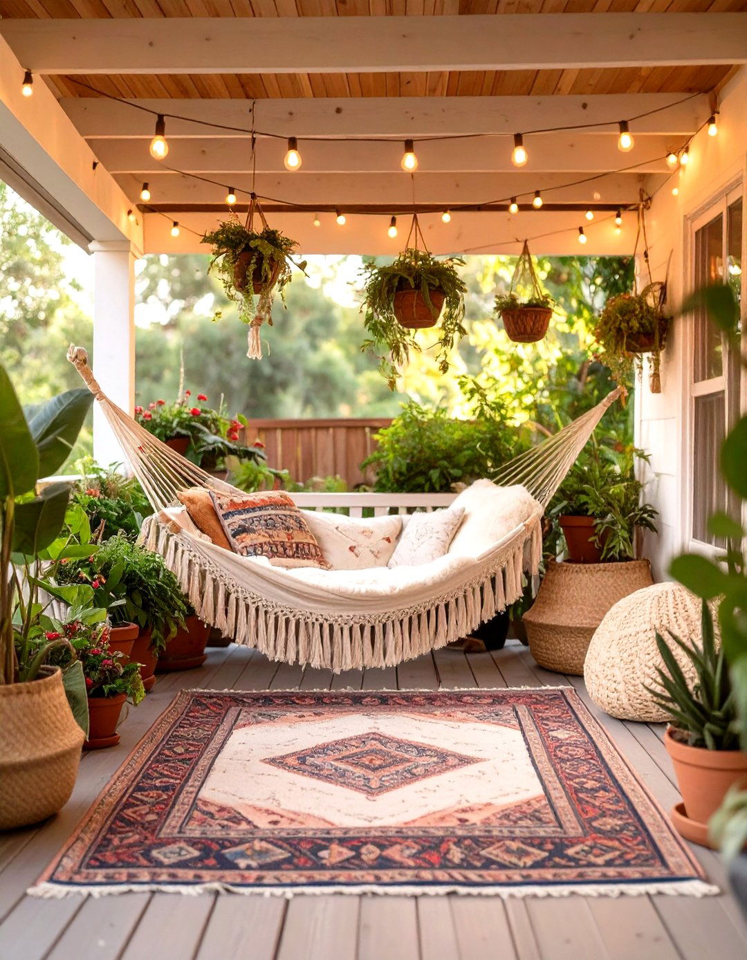 Bohemian Chic Porch Haven - 30 covered back porch ideas