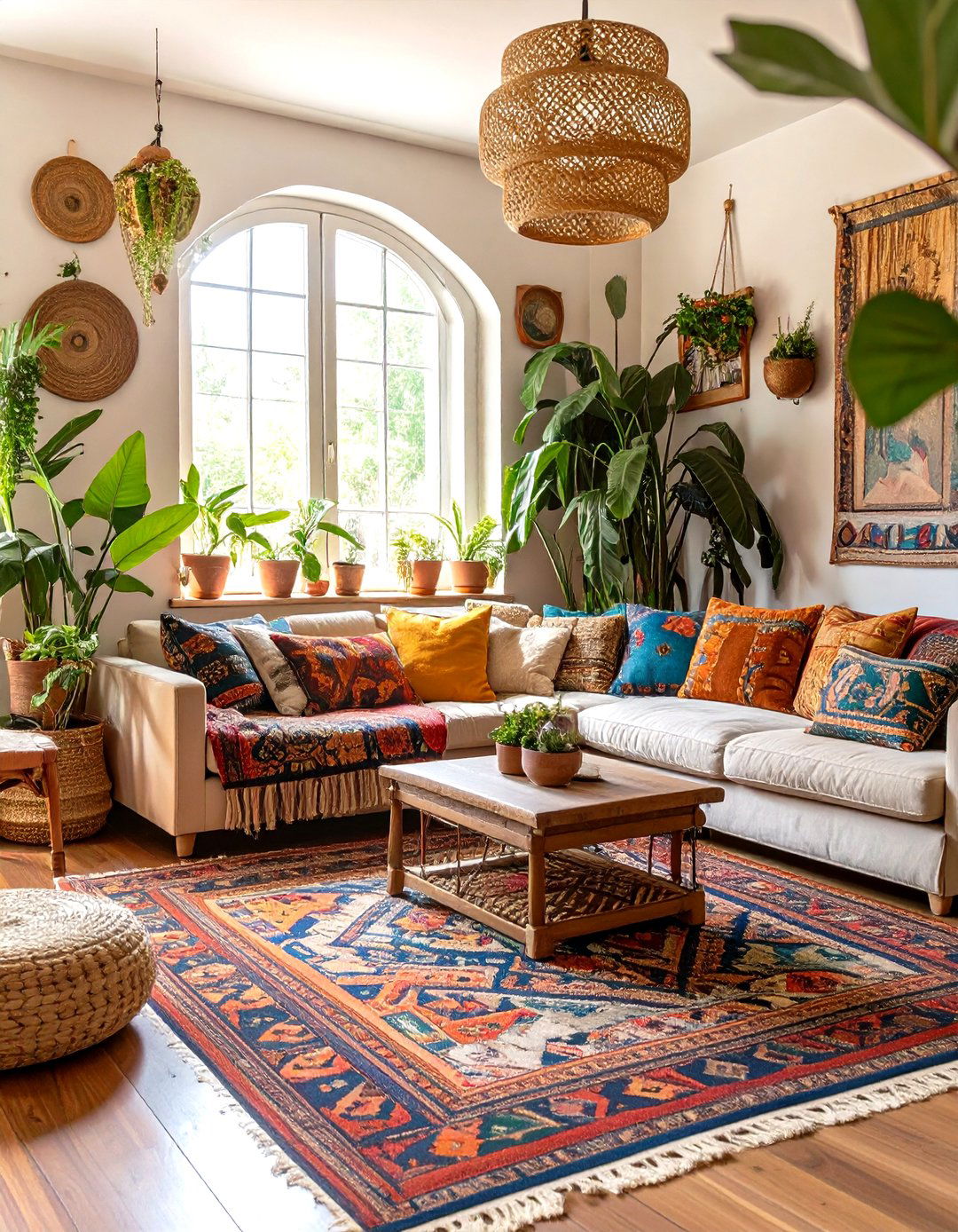 Bohemian Cottage Fusion Living Room - 30 cottage living room ideas
