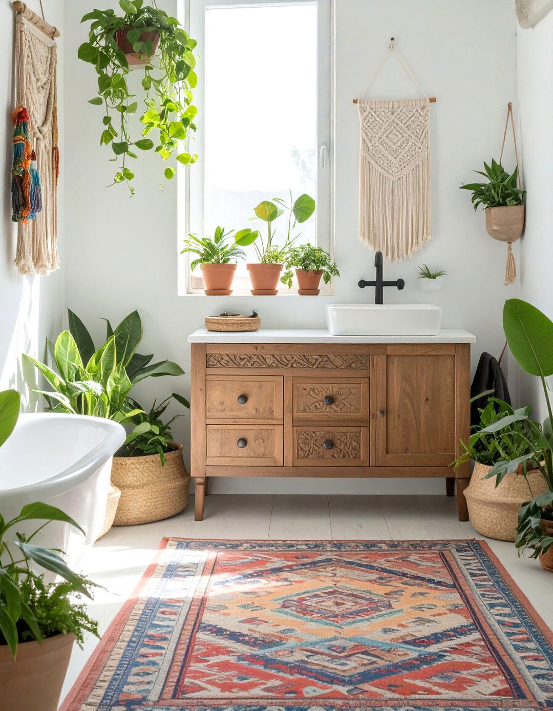 Bohemian Eclectic Bathroom - 30 bathroom furniture ideas