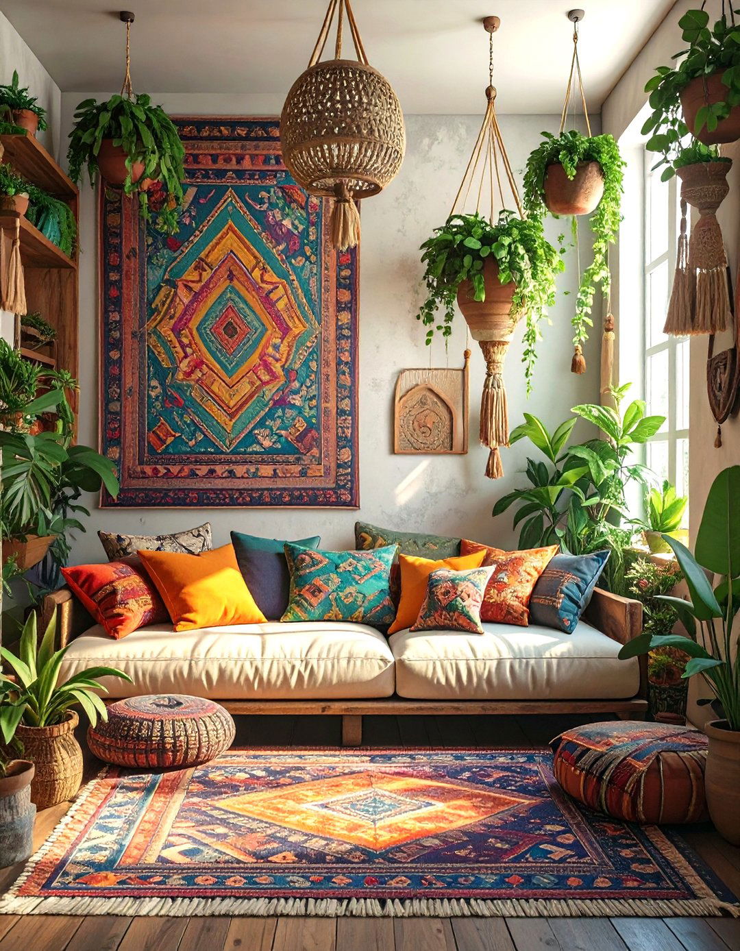 Bohemian Eclectic Comfort - 30 narrow living room ideas