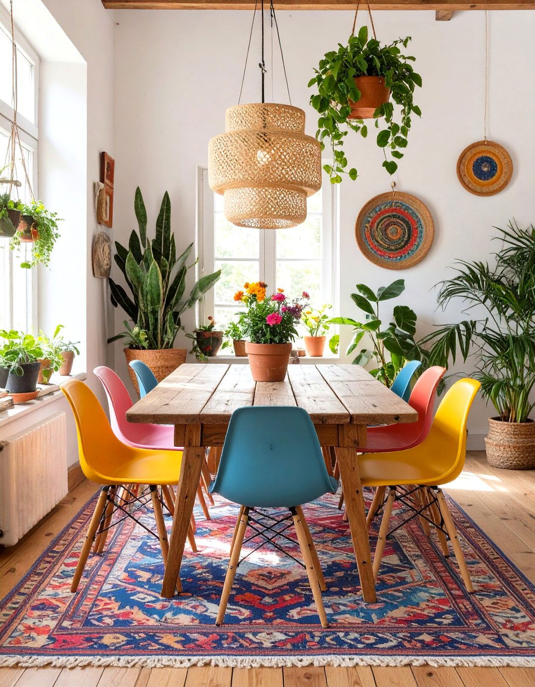 Bohemian Eclectic Dining Room - 30 casual dining room ideas