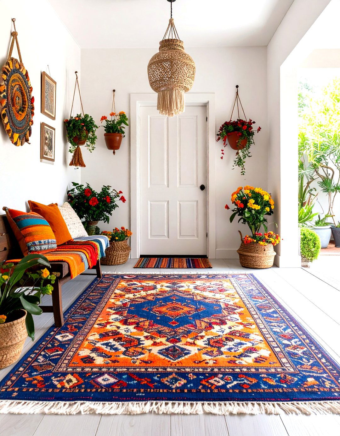 Bohemian Eclectic Entryway - 30 entryway decorating ideas