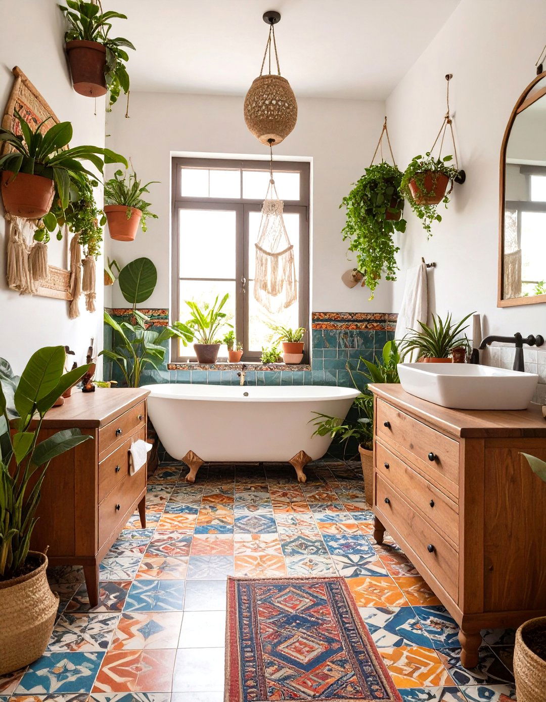 Bohemian Eclectic Guest Bathroom - 30 guest bathroom remodel ideas