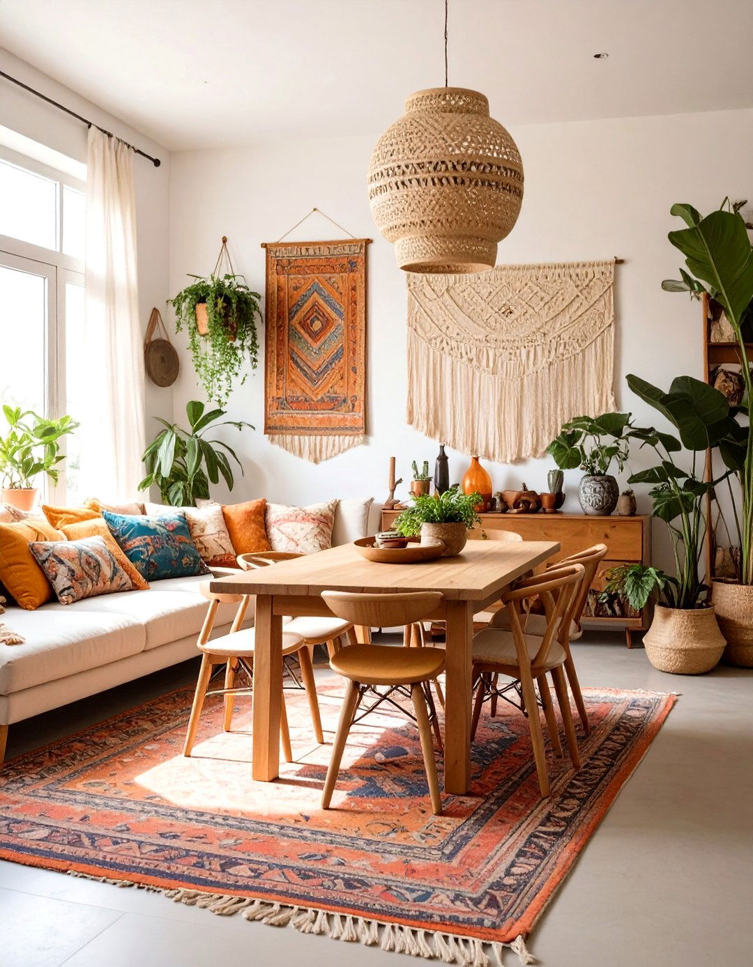 Bohemian Eclectic Haven - 30 lounge dining room ideas
