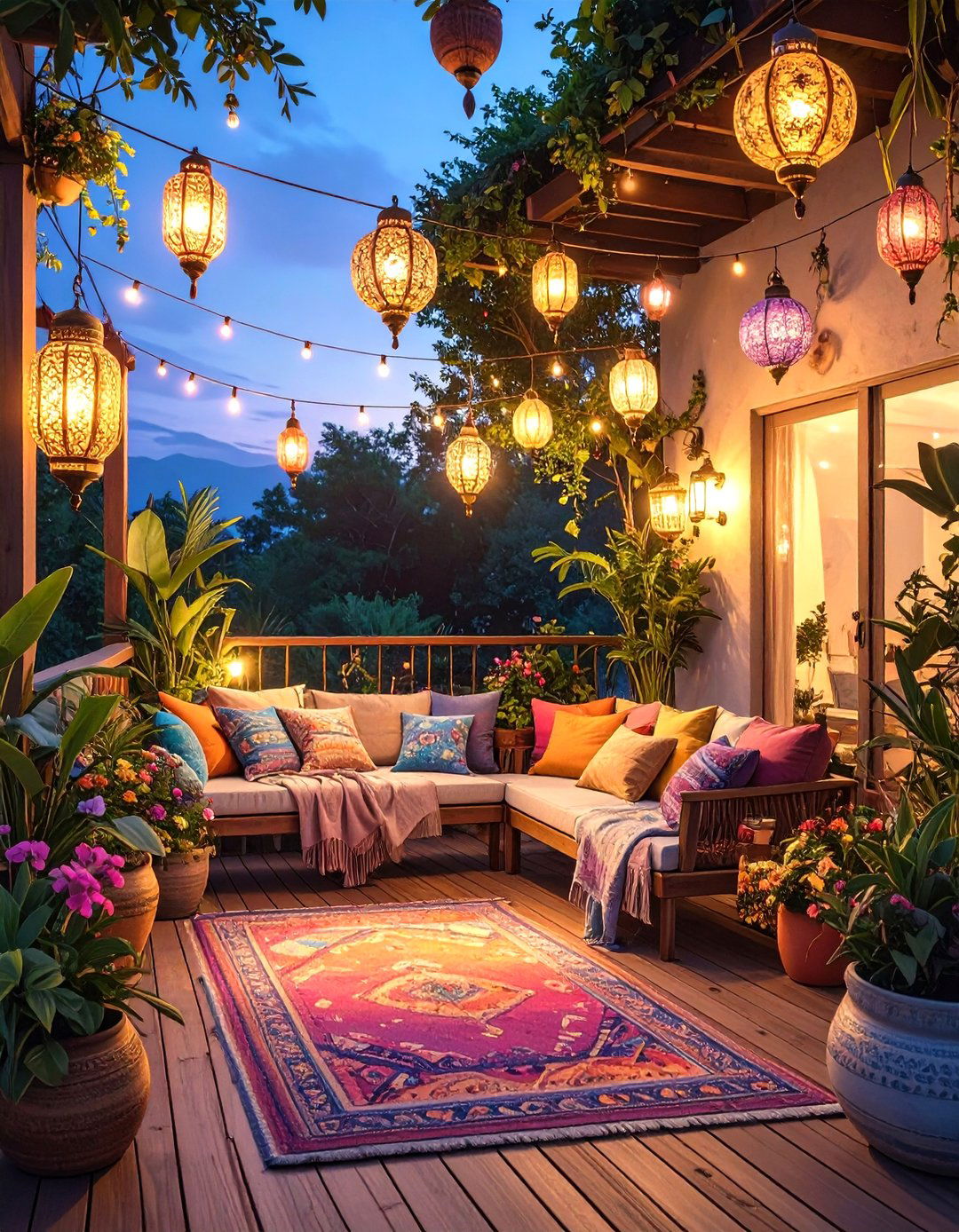Bohemian Eclectic Lighting - 30 deck lights ideas
