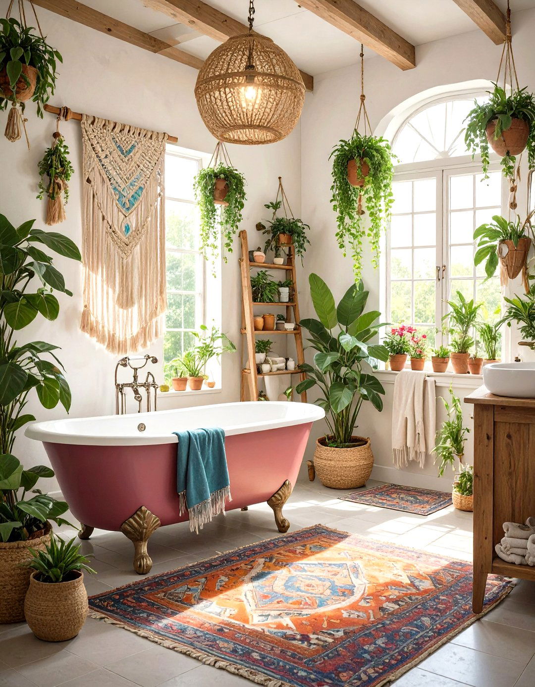 Bohemian Eclectic Master Bathroom - 30 master bathroom designs