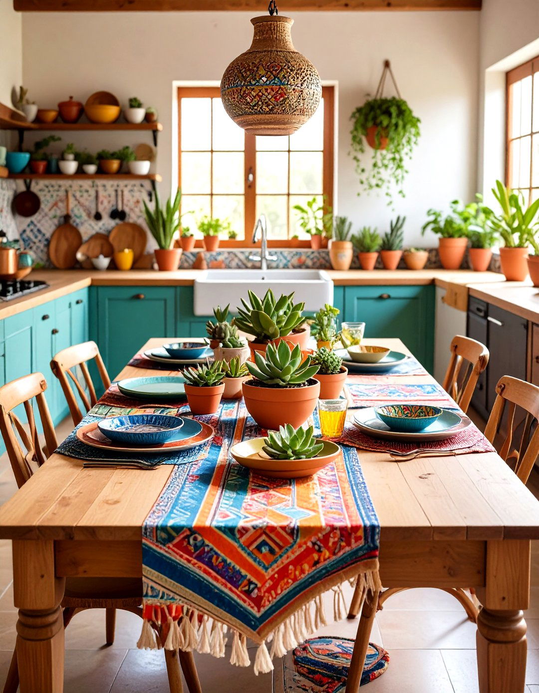 Bohemian Eclectic Mix - 30 kitchen table decorations ideas