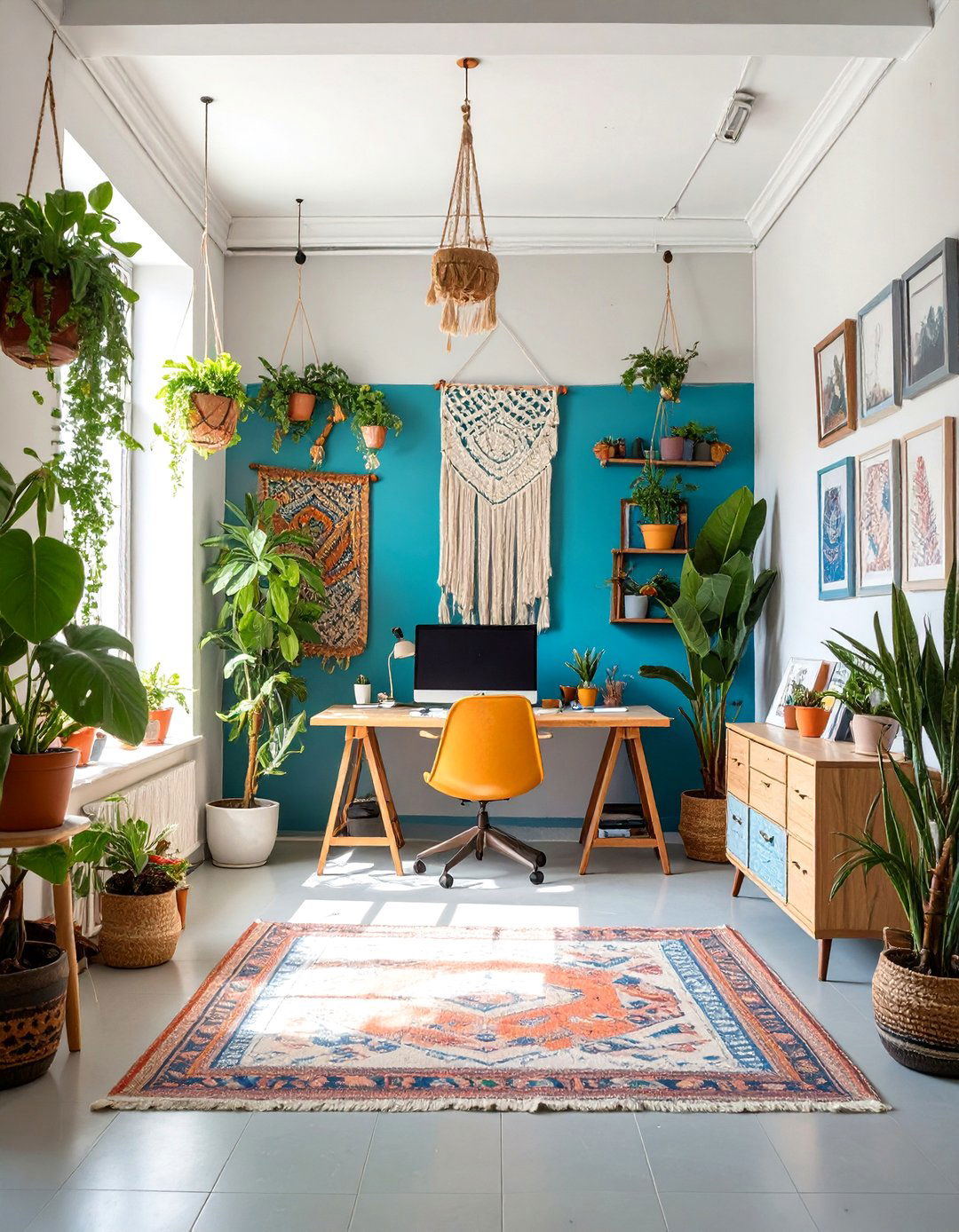 Bohemian Eclectic Office Vibe - 30 commercial office interior design ideas