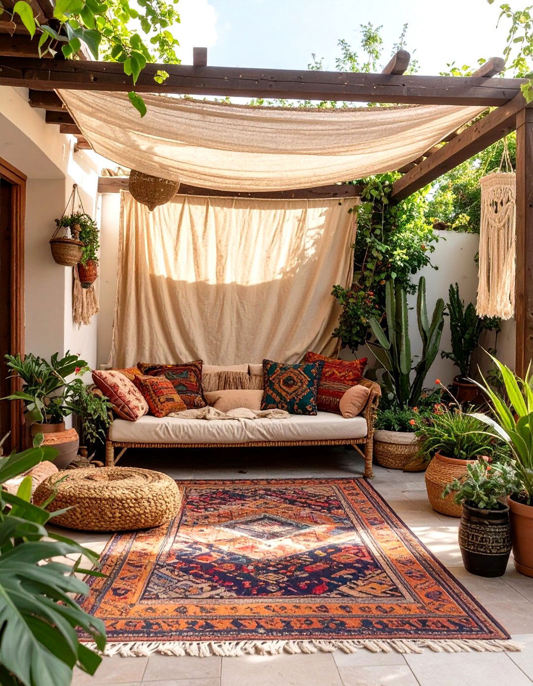 Bohemian Eclectic Paradise - 30 covered patio ideas attached to house