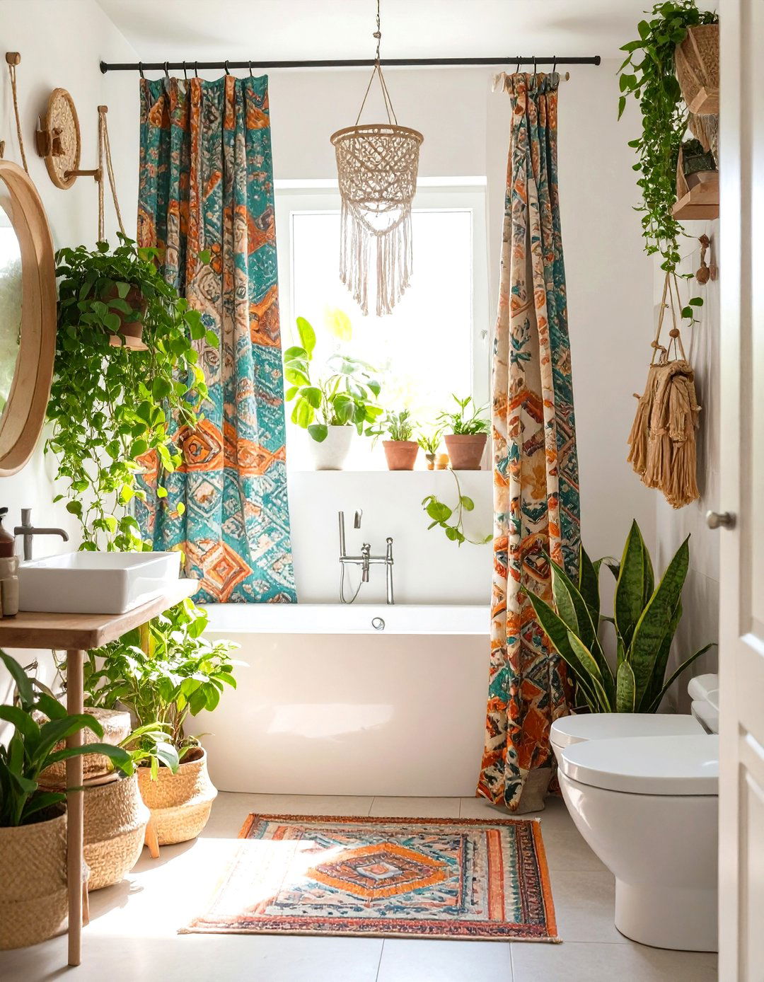Bohemian Eclectic Small Bathroom - 30 cheap bathroom ideas for small bathrooms