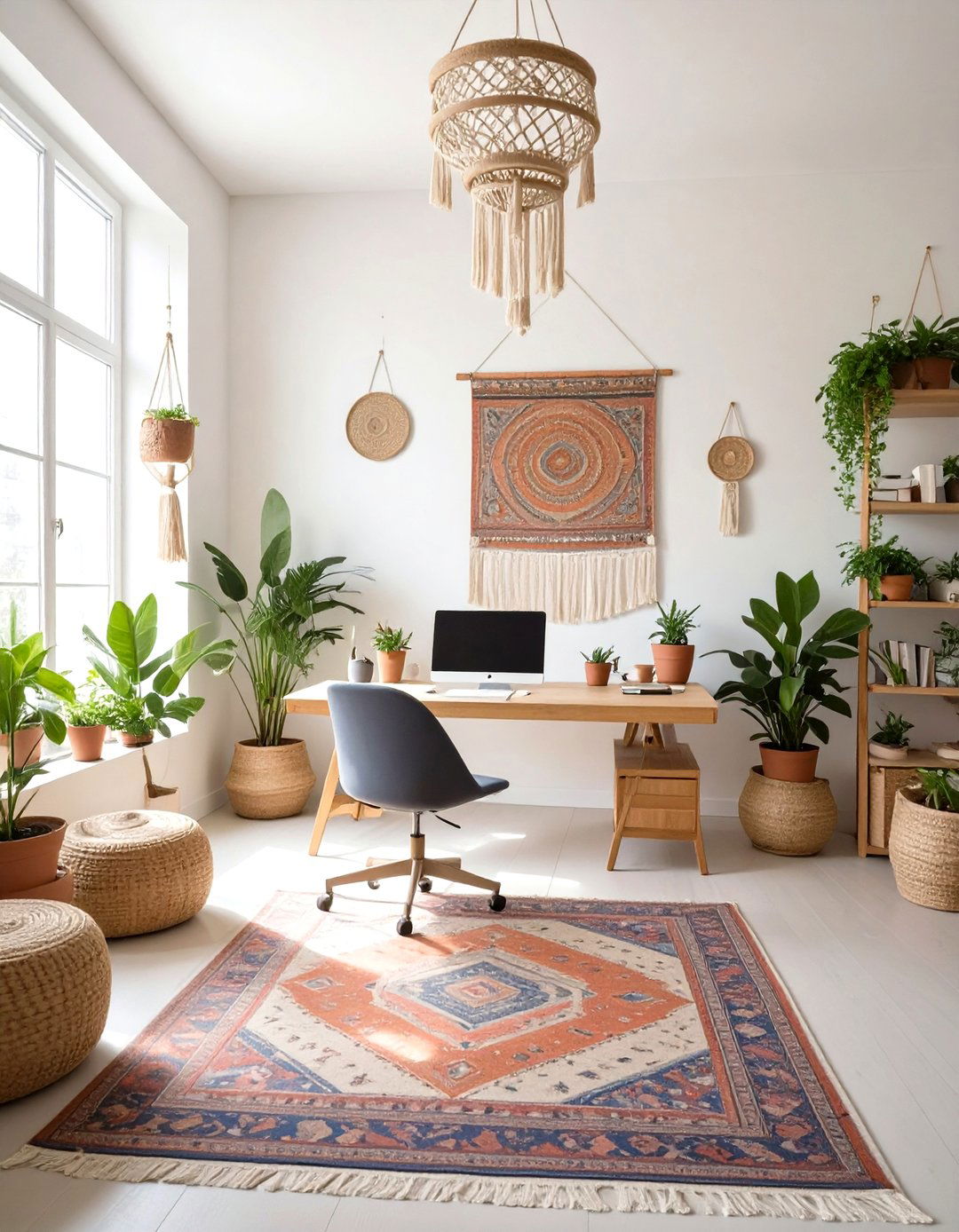 Bohemian Eclectic Workspace - 30 office decoration ideas for work