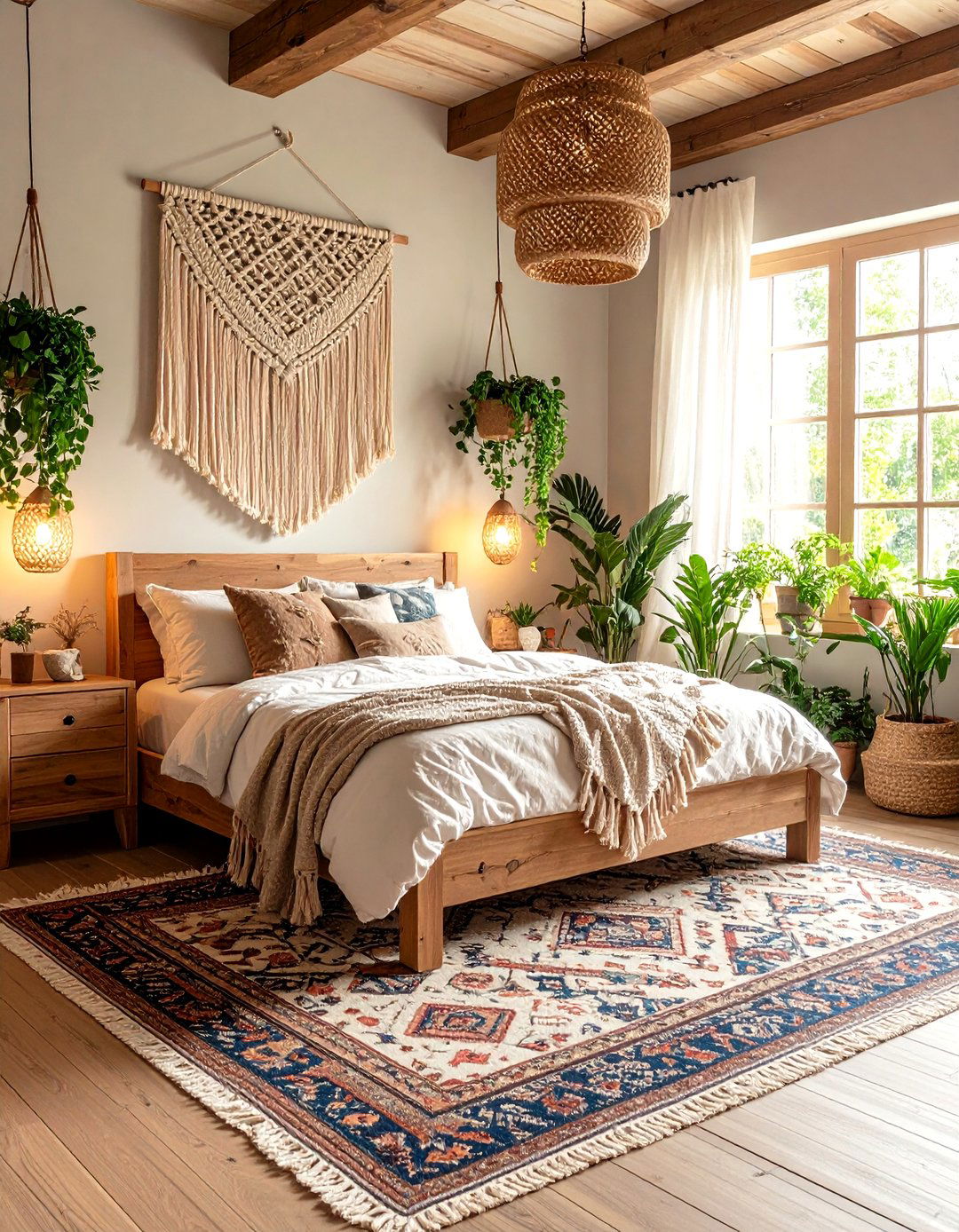 Bohemian Farmhouse Bedroom Blend - 30 farmhouse bedroom decor ideas