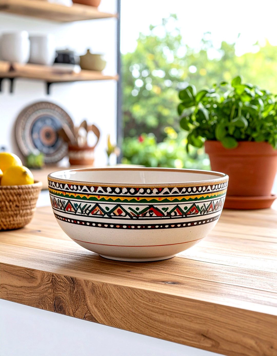 Bohemian Global Kitchen Counter - 30 kitchen counter decor ideas