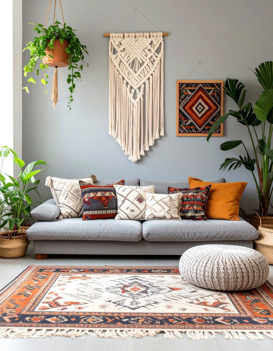 Bohemian Gray Living Room - 30 gray living room ideas