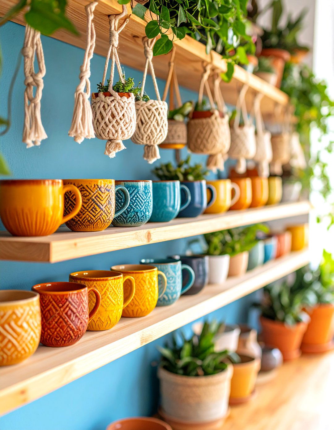 Bohemian Kitchen Shelf Styling - 30 kitchen shelving ideas