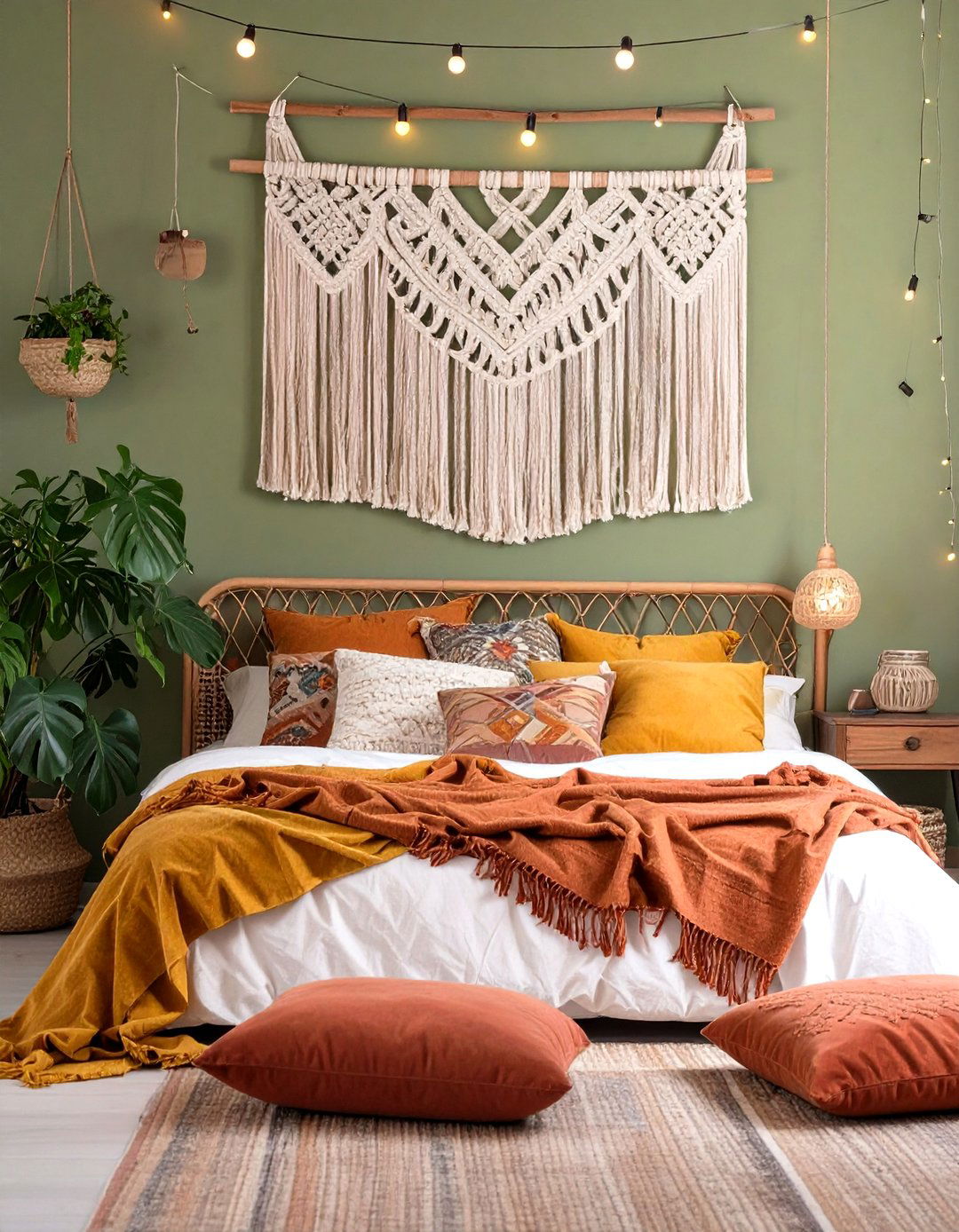 Bohemian Olive Green Bedroom Haven - 30 olive green bedroom ideas