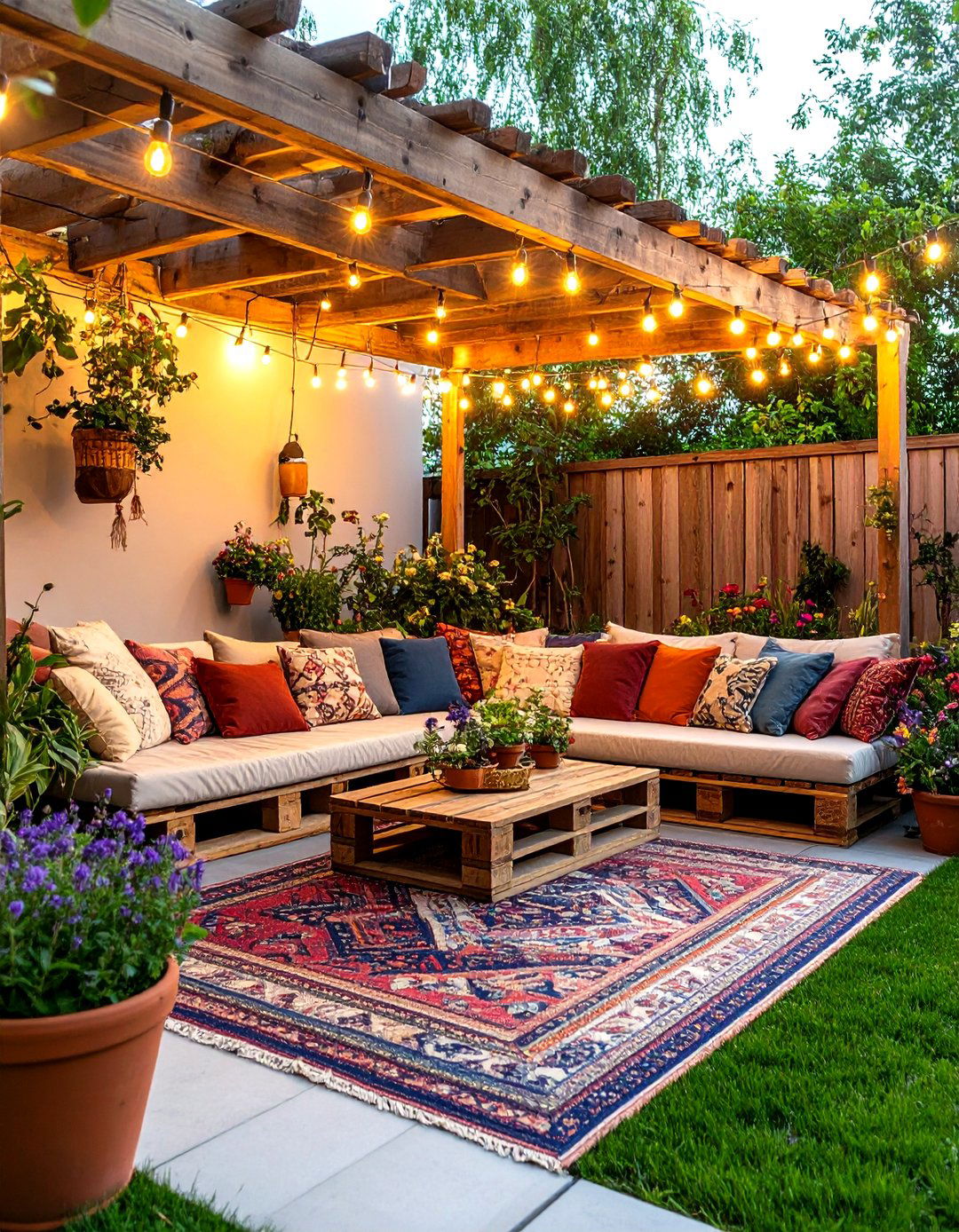 Bohemian Patio Retreat - 30 inexpensive patio ideas