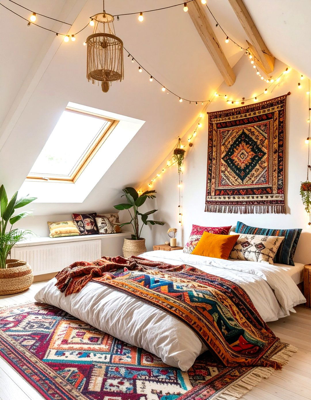 Bohemian Sloped Ceiling Sanctuary - 30 low sloped ceiling bedroom ideas
