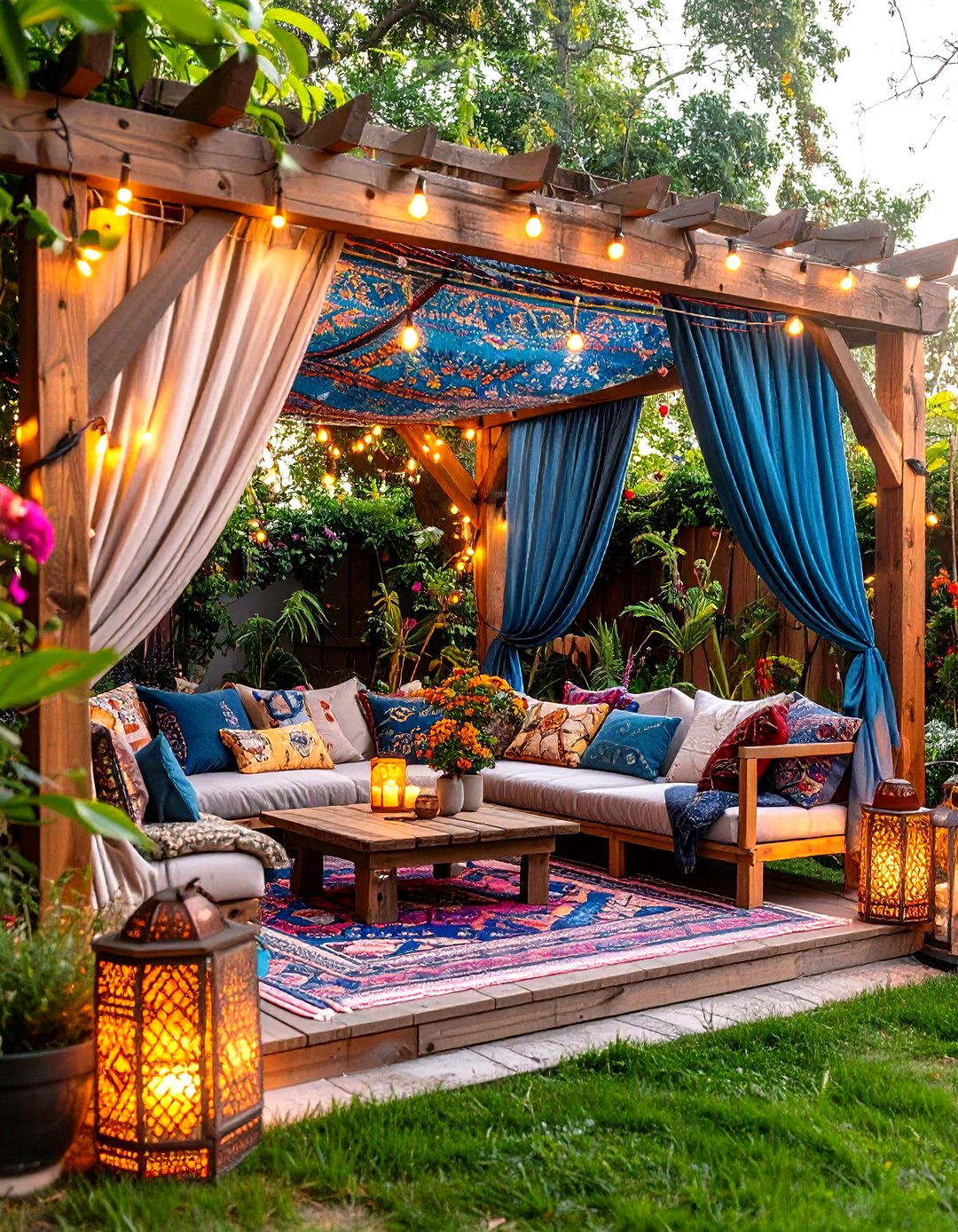 Bohemian Style Fabric Patio Enclosure - 30 patio enclosure ideas