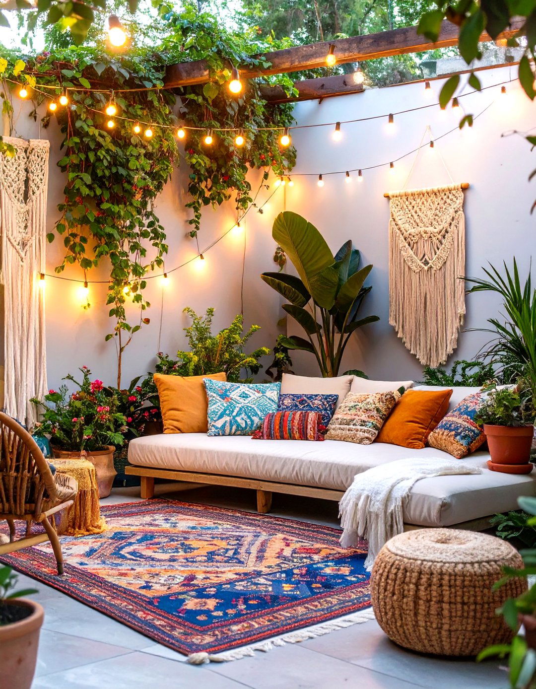 Bohemian Style Patio and Outdoor Lounge - 30 interior design training ideas
