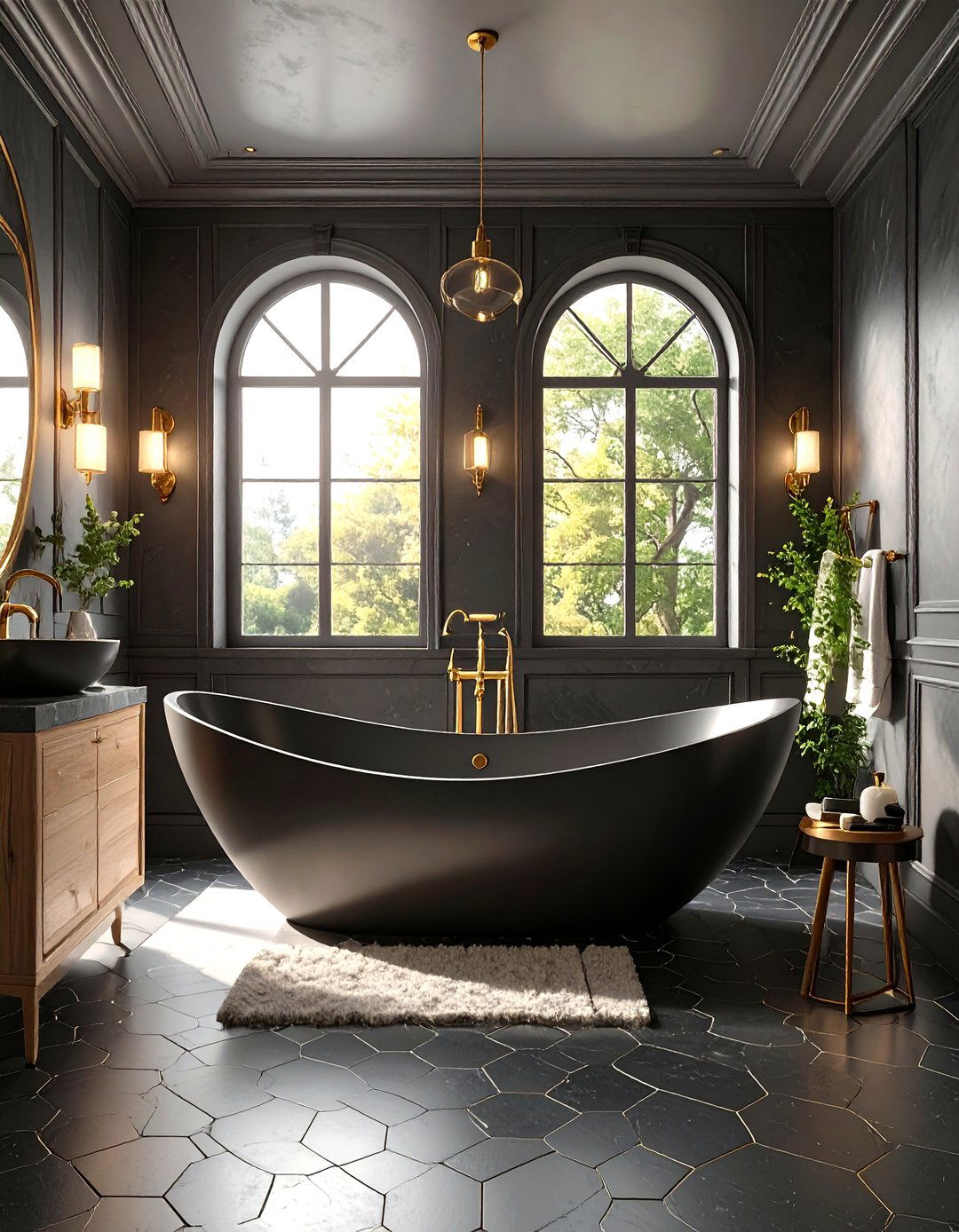 Bold Black Bathroom - 30 bathroom remodel ideas 2022