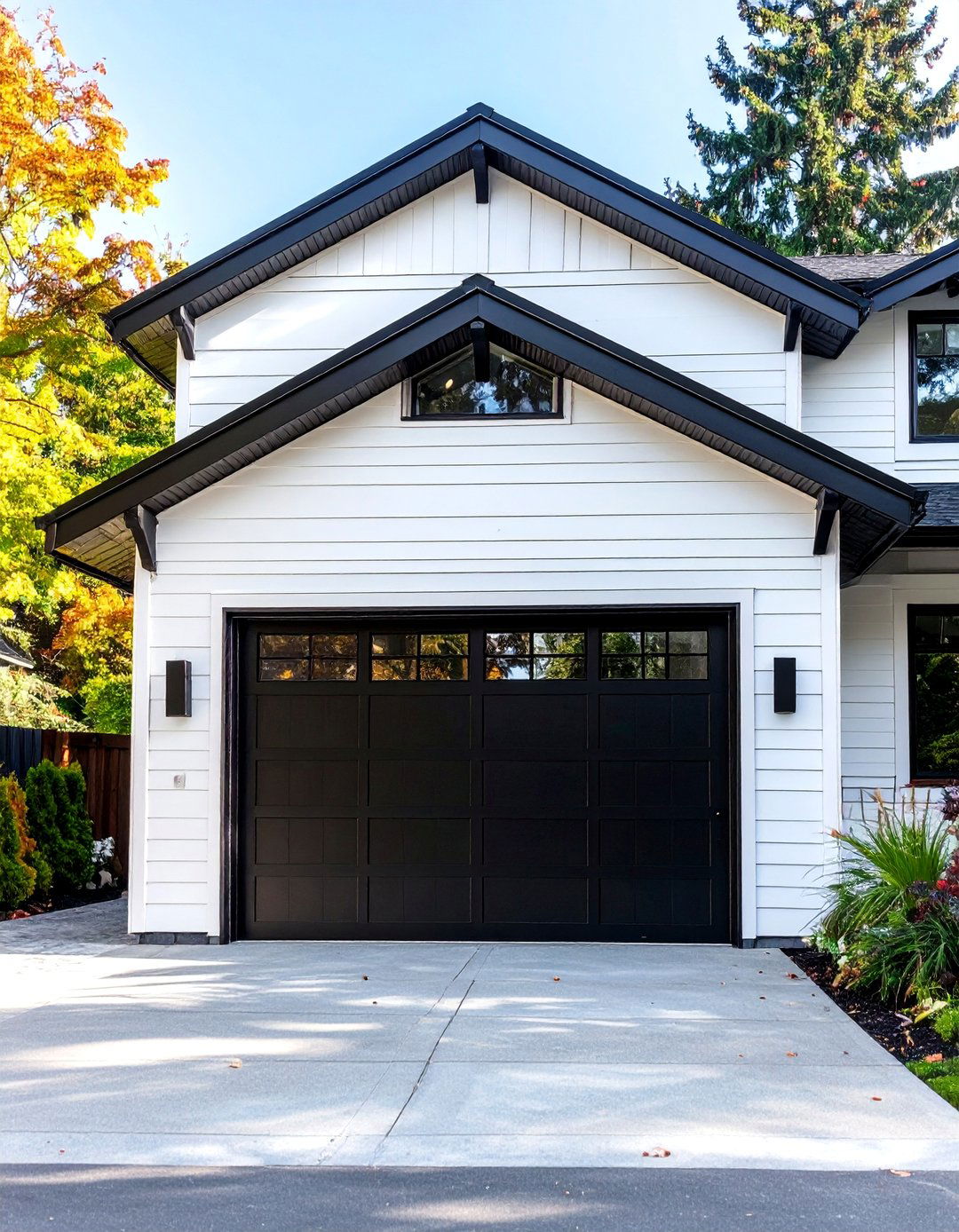 Bold Black Garage Door Finish - 30 garage door paint ideas