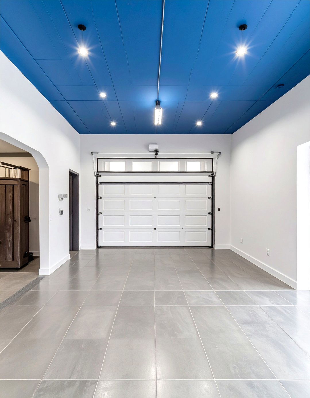 Bold Ceiling Color Pop - 30 garage painting ideas