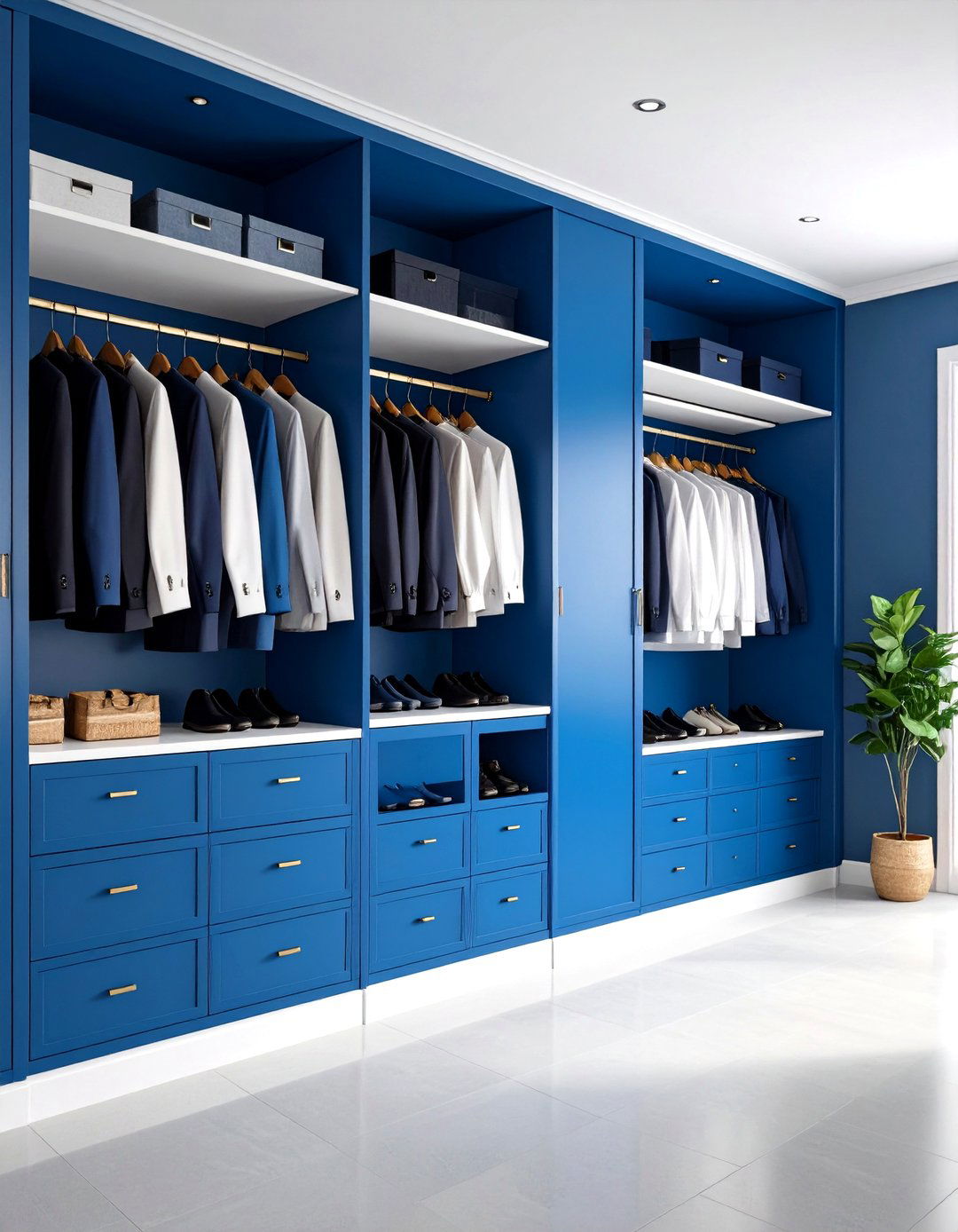 Bold Color Block Hallway Closet - 30 hallway closet ideas