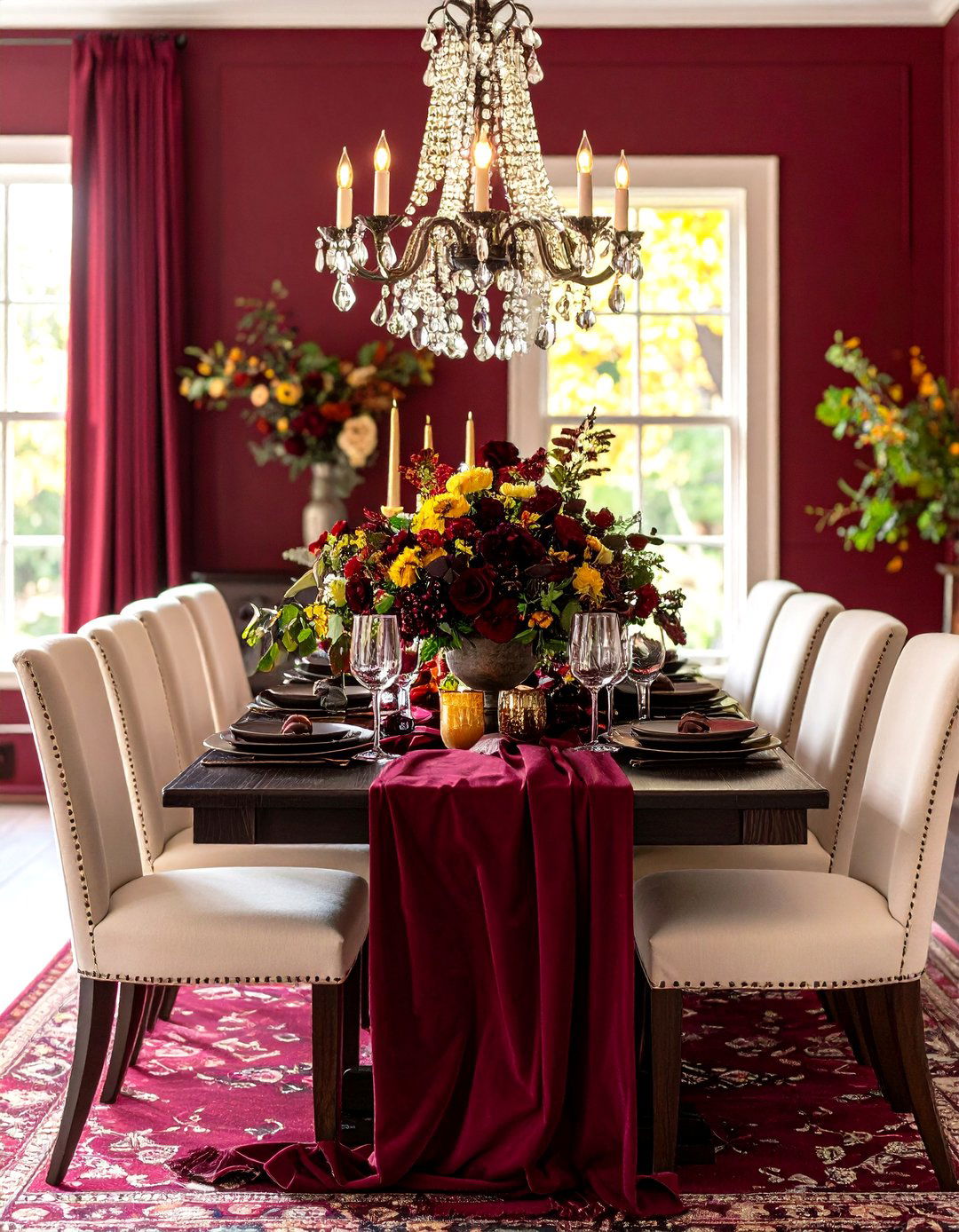 Bold Deep Burgundy Paint Color - 30 paint color ideas