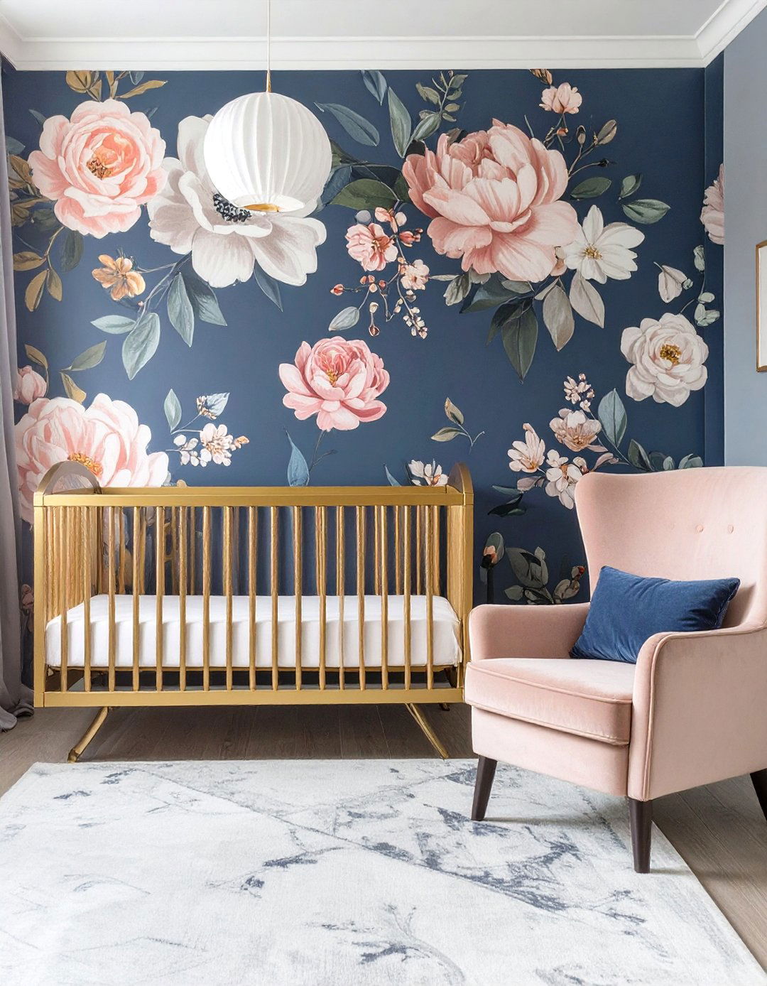 Bold Floral Bedroom - 30 baby girl bedroom ideas