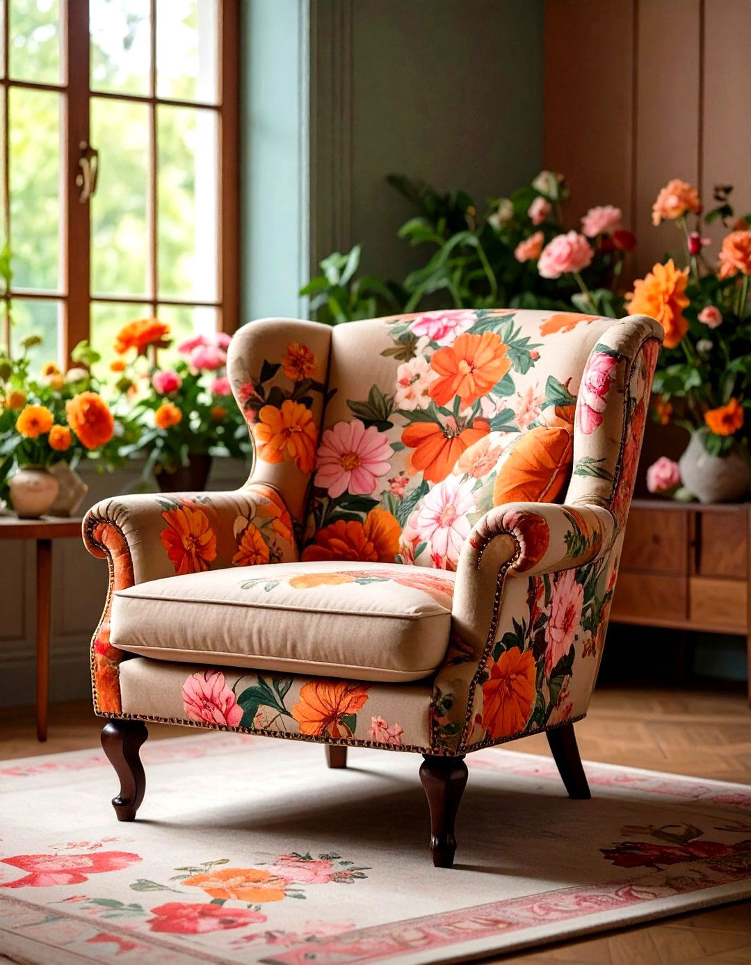 Bold Floral Prints - 30 retro interior design ideas