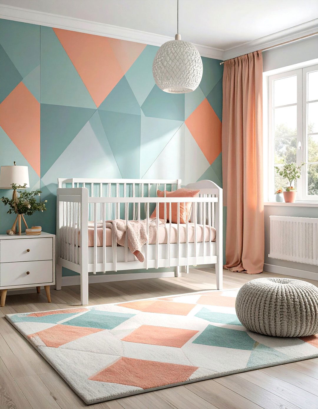 Bold Geometric Bedroom - 30 baby girl bedroom ideas