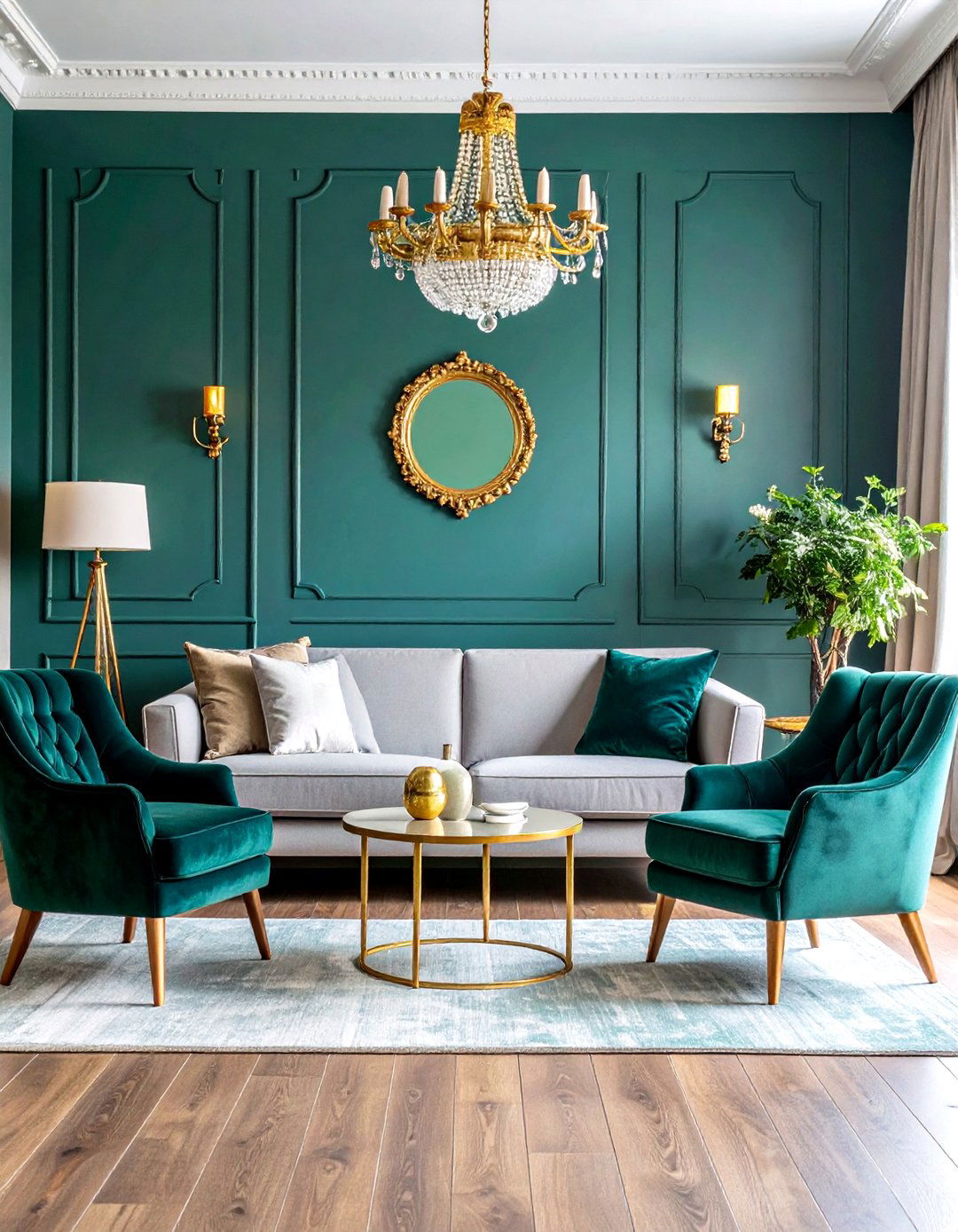 Bold Jewel Tones Living Room - 30 light grey couch living room ideas