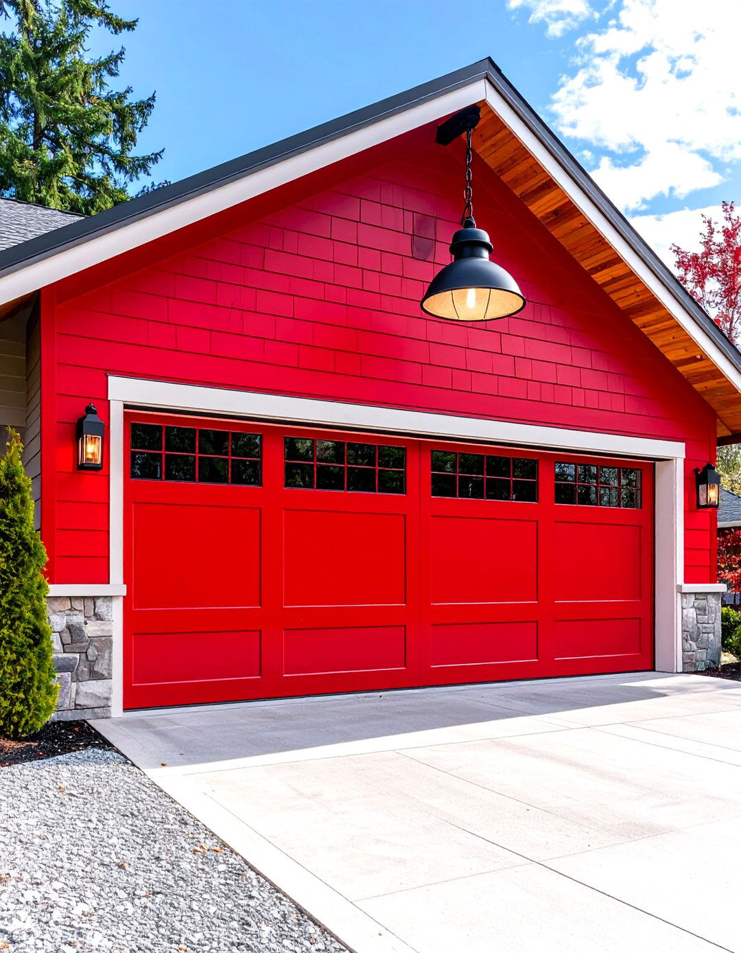 Bold Oversized Statement Lights - 30 exterior garage lighting ideas