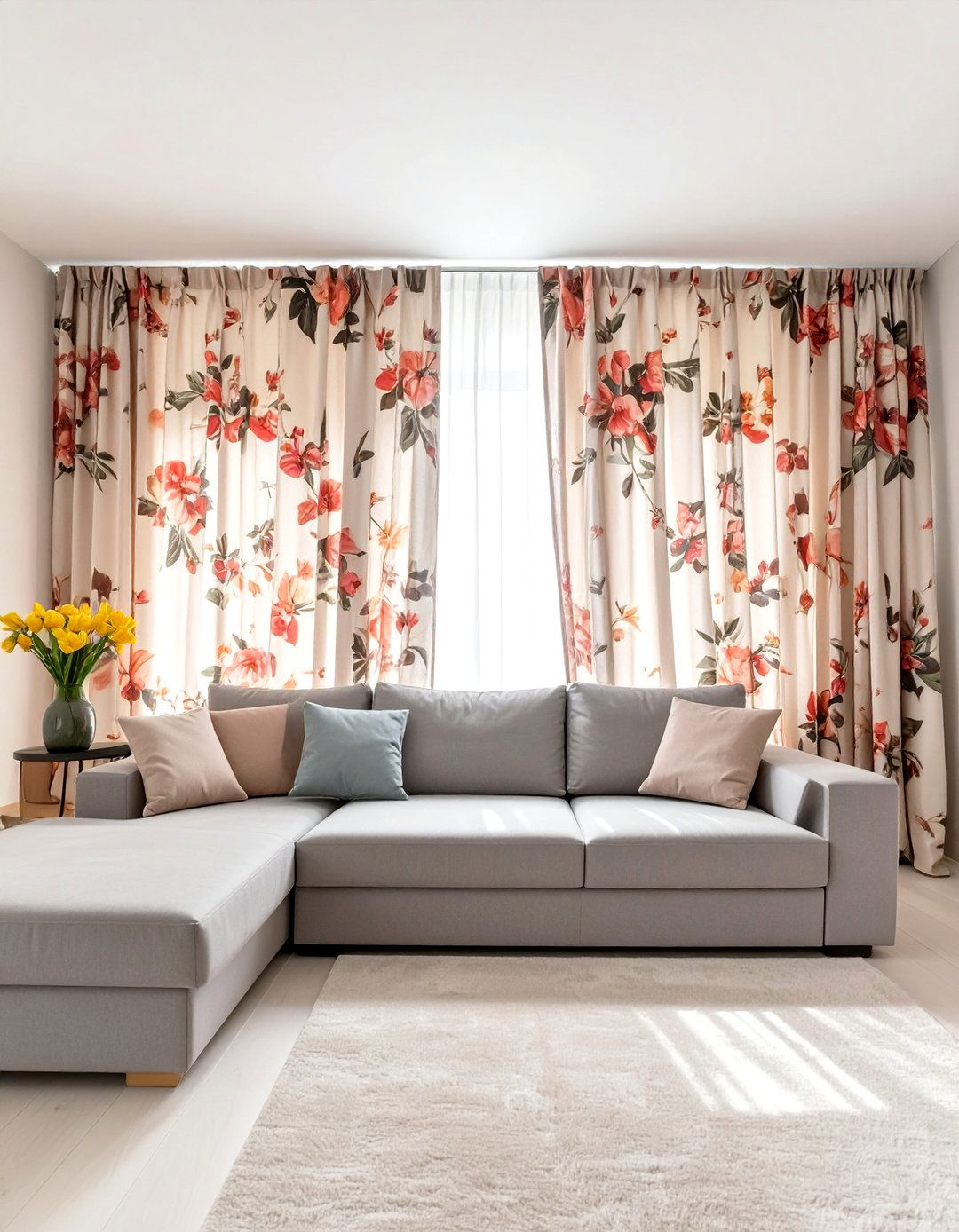 Bold Patterned Curtains as a Focal Point - 30 curtain ideas for living room