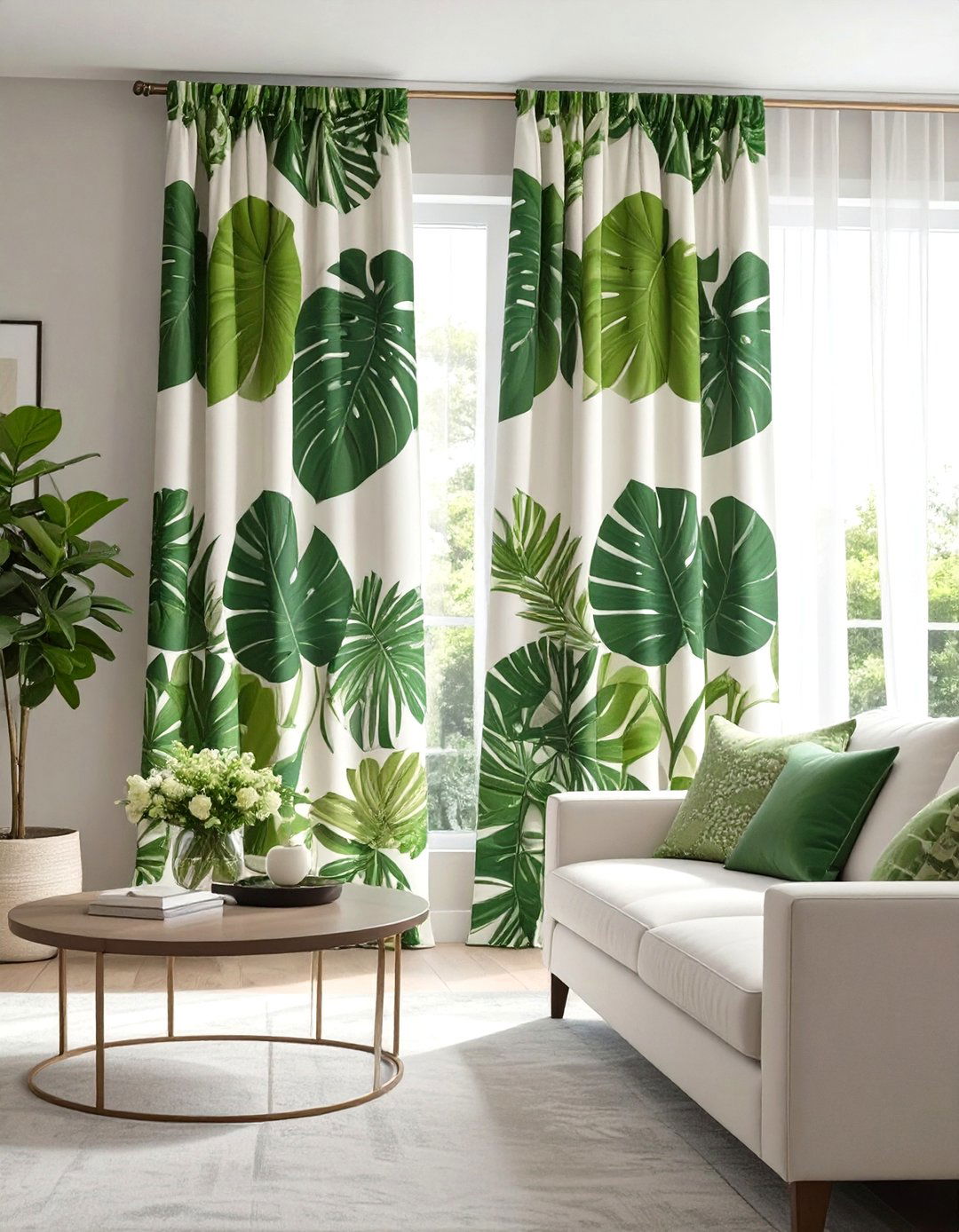 Bold Patterned Drapery as a Focal Point - 30 window treatment ideas for living room