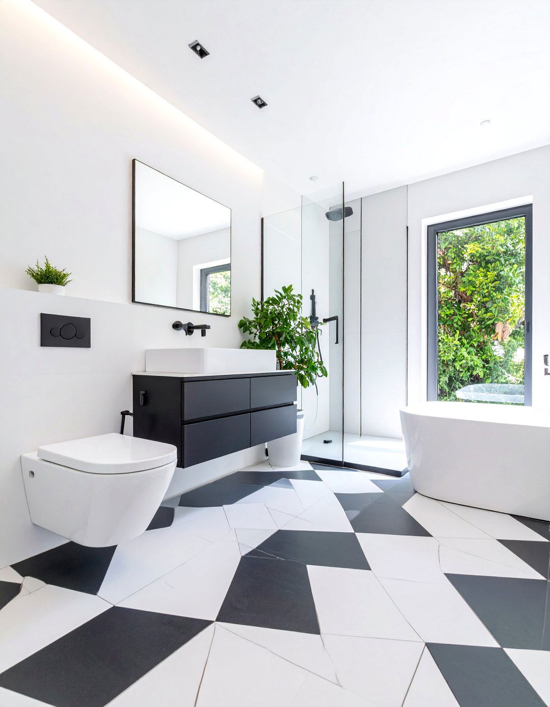 Bold Patterned Floor Bathroom - 30 50 small bathroom ideas with shower and toilet